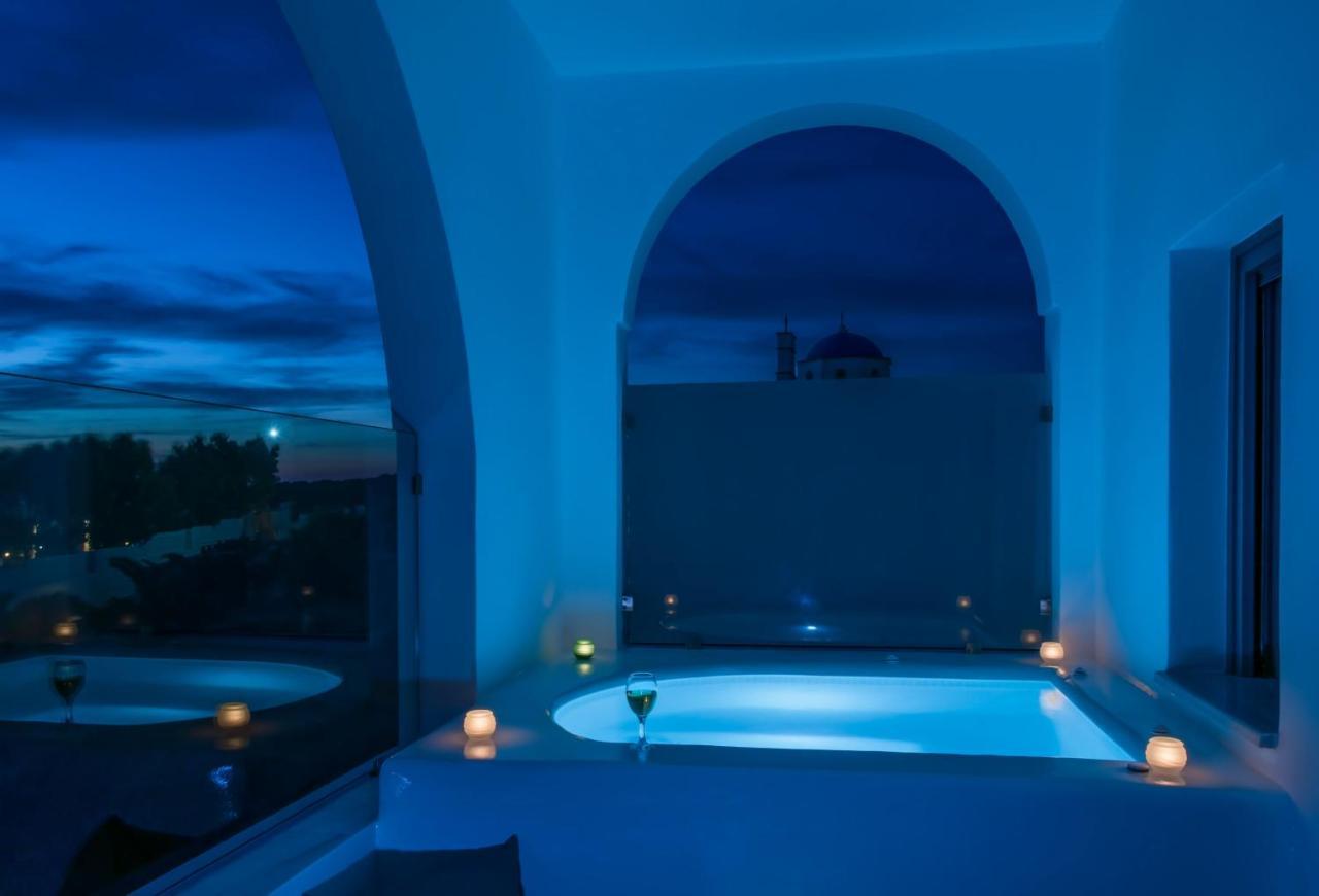 Aspronisi Luxury Villa With Caldera View Megalochori  Exterior foto